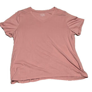 pink size XL (16-18) time and tru v neck t shirt